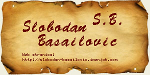 Slobodan Basailović vizit kartica